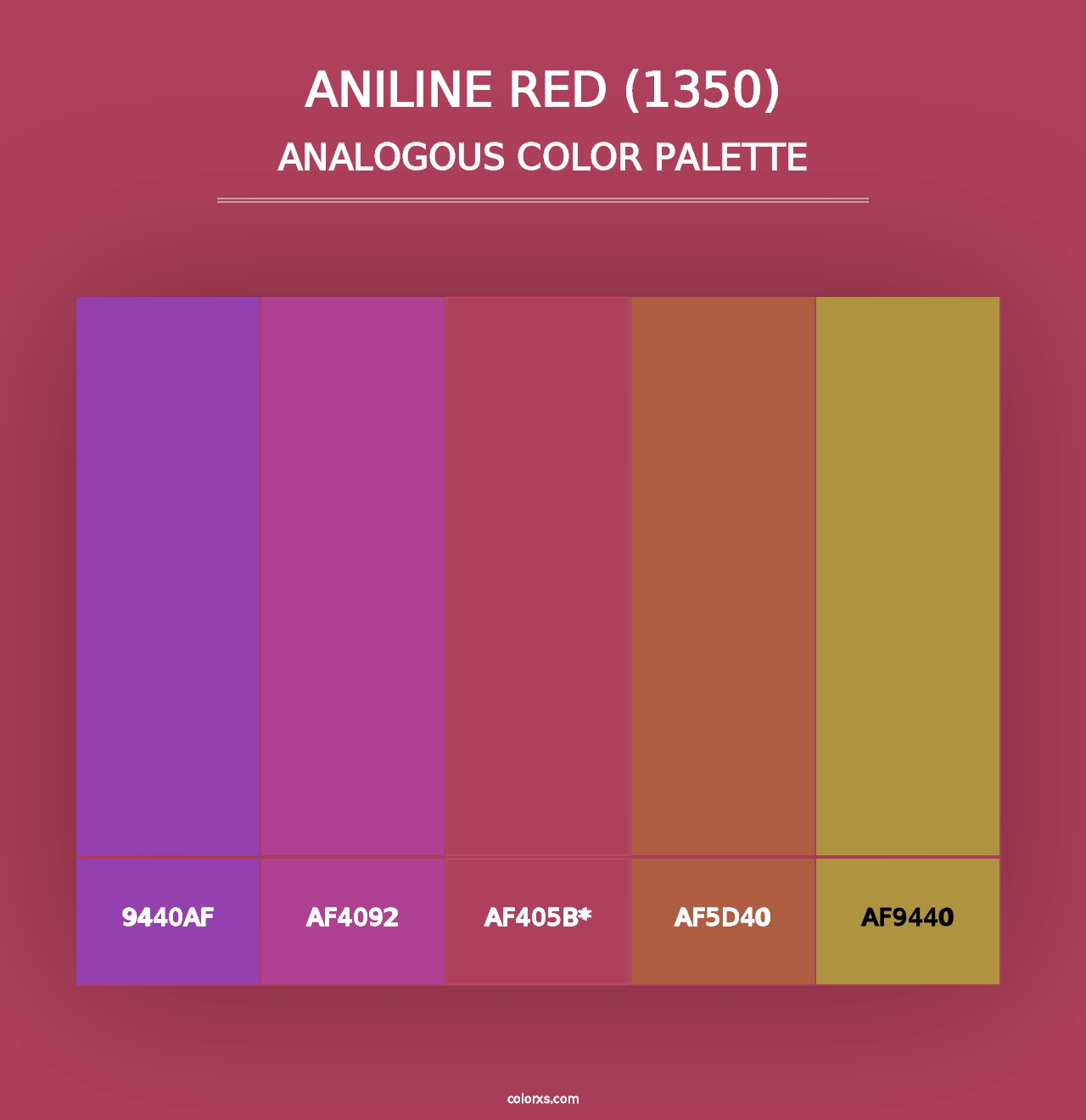 Aniline Red (1350) - Analogous Color Palette