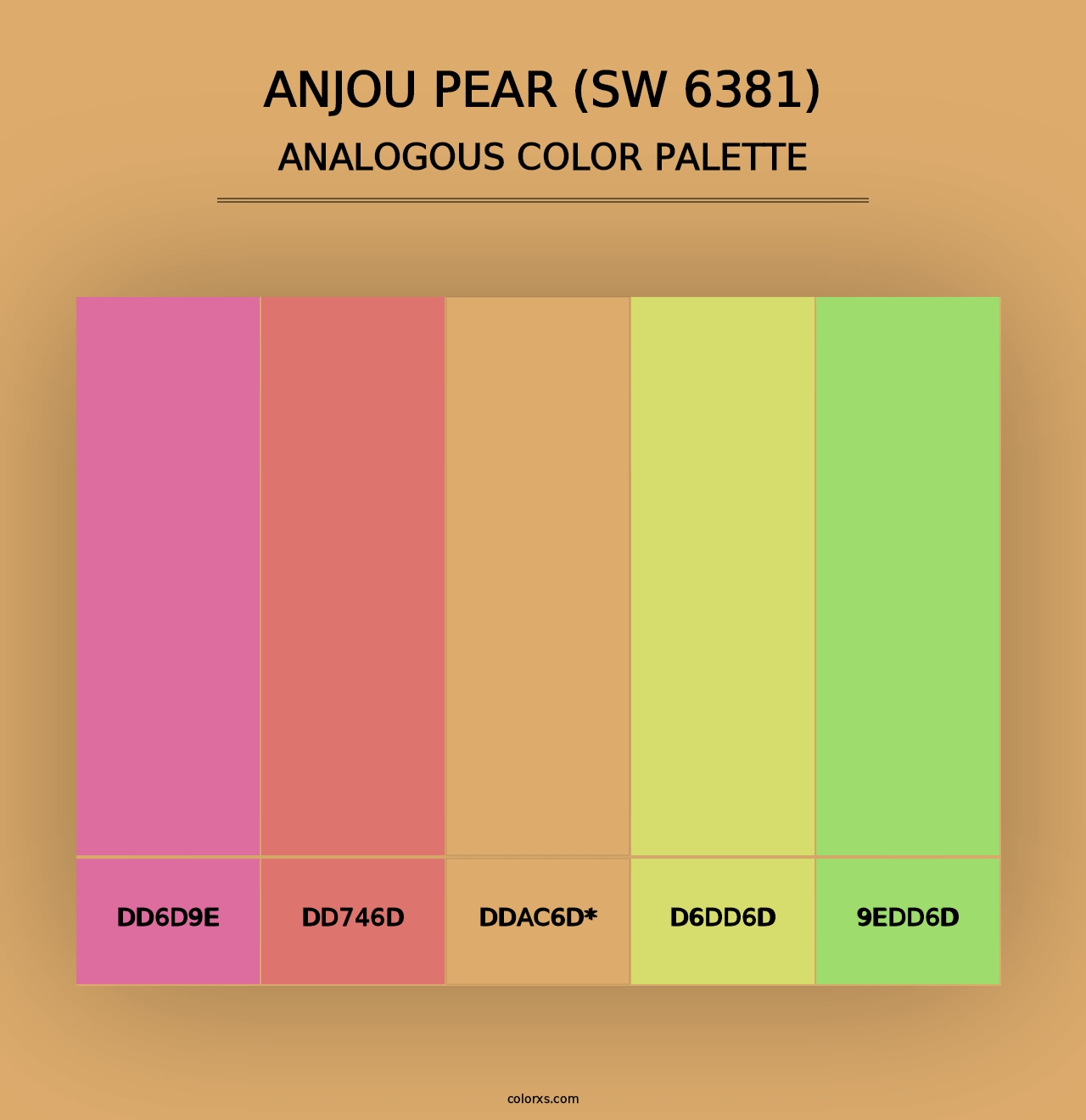 Anjou Pear (SW 6381) - Analogous Color Palette