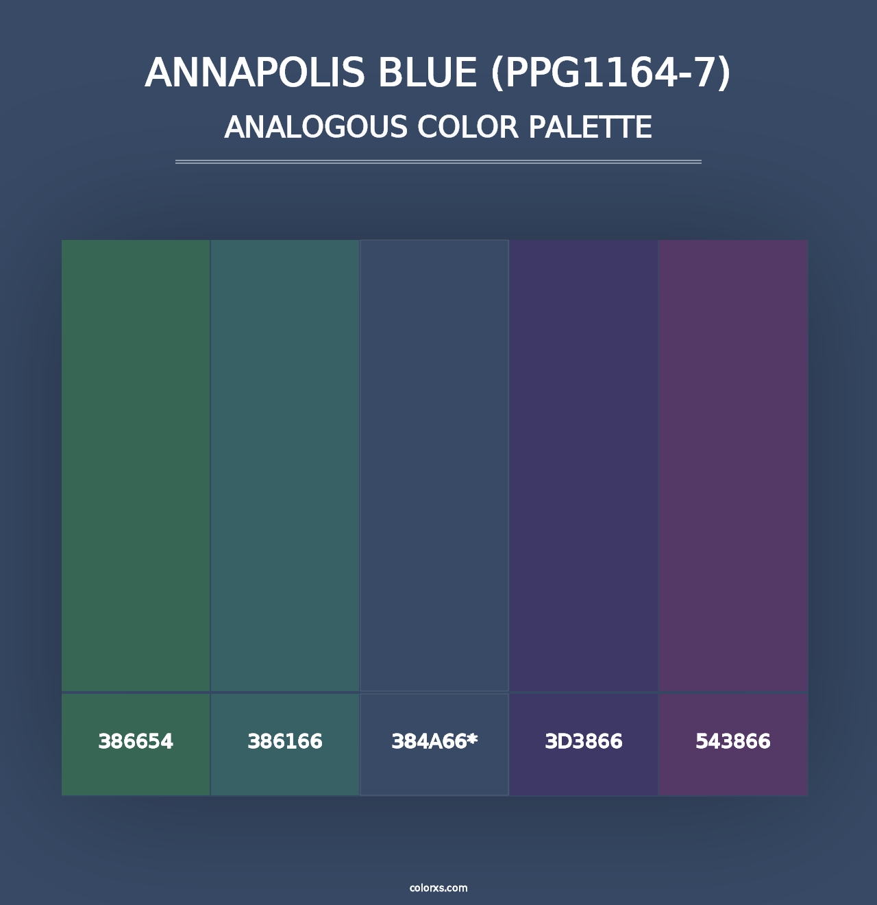 Annapolis Blue (PPG1164-7) - Analogous Color Palette