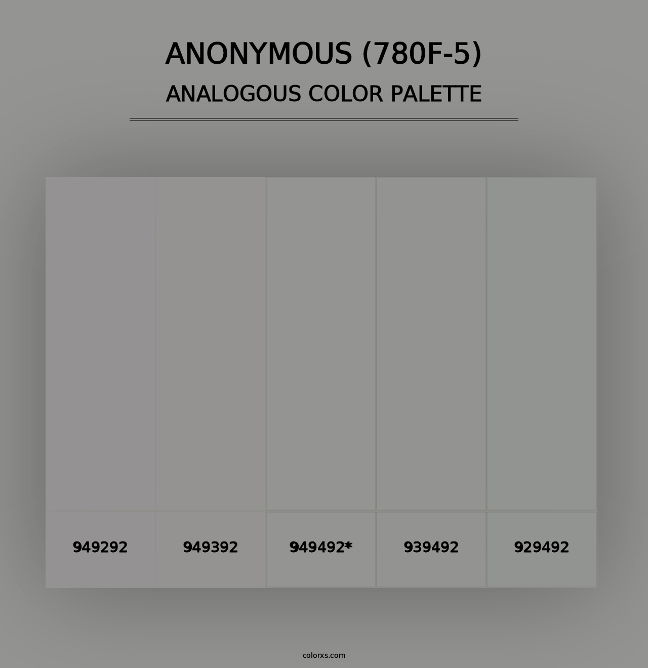 Anonymous (780F-5) - Analogous Color Palette