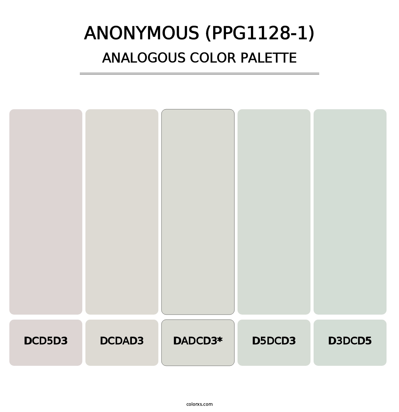 Anonymous (PPG1128-1) - Analogous Color Palette