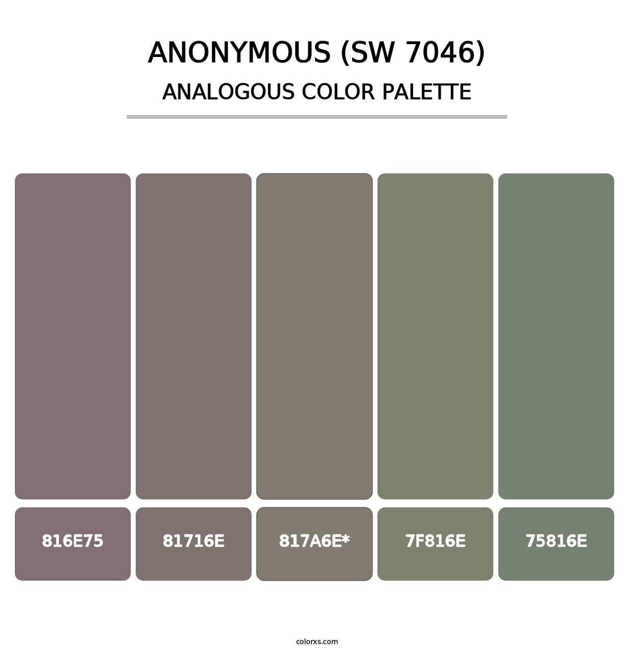 Anonymous (SW 7046) - Analogous Color Palette