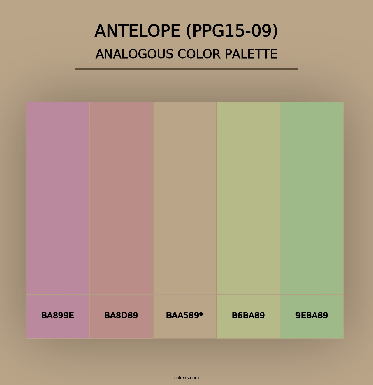 Antelope (PPG15-09) - Analogous Color Palette