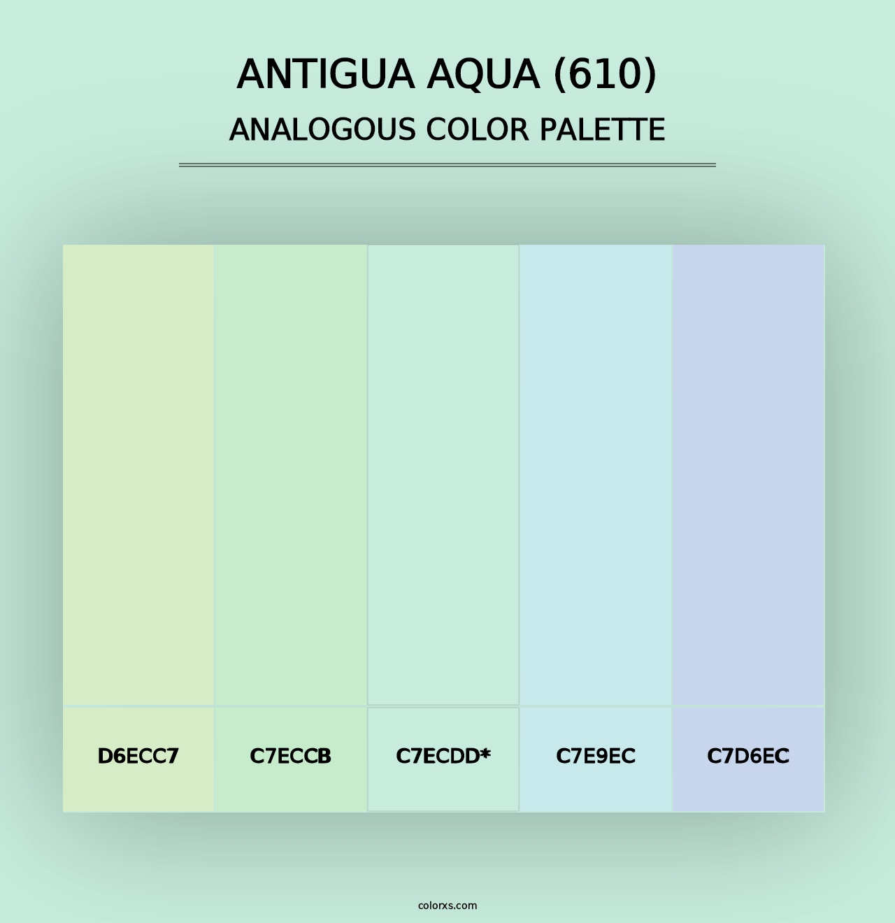 Antigua Aqua (610) - Analogous Color Palette