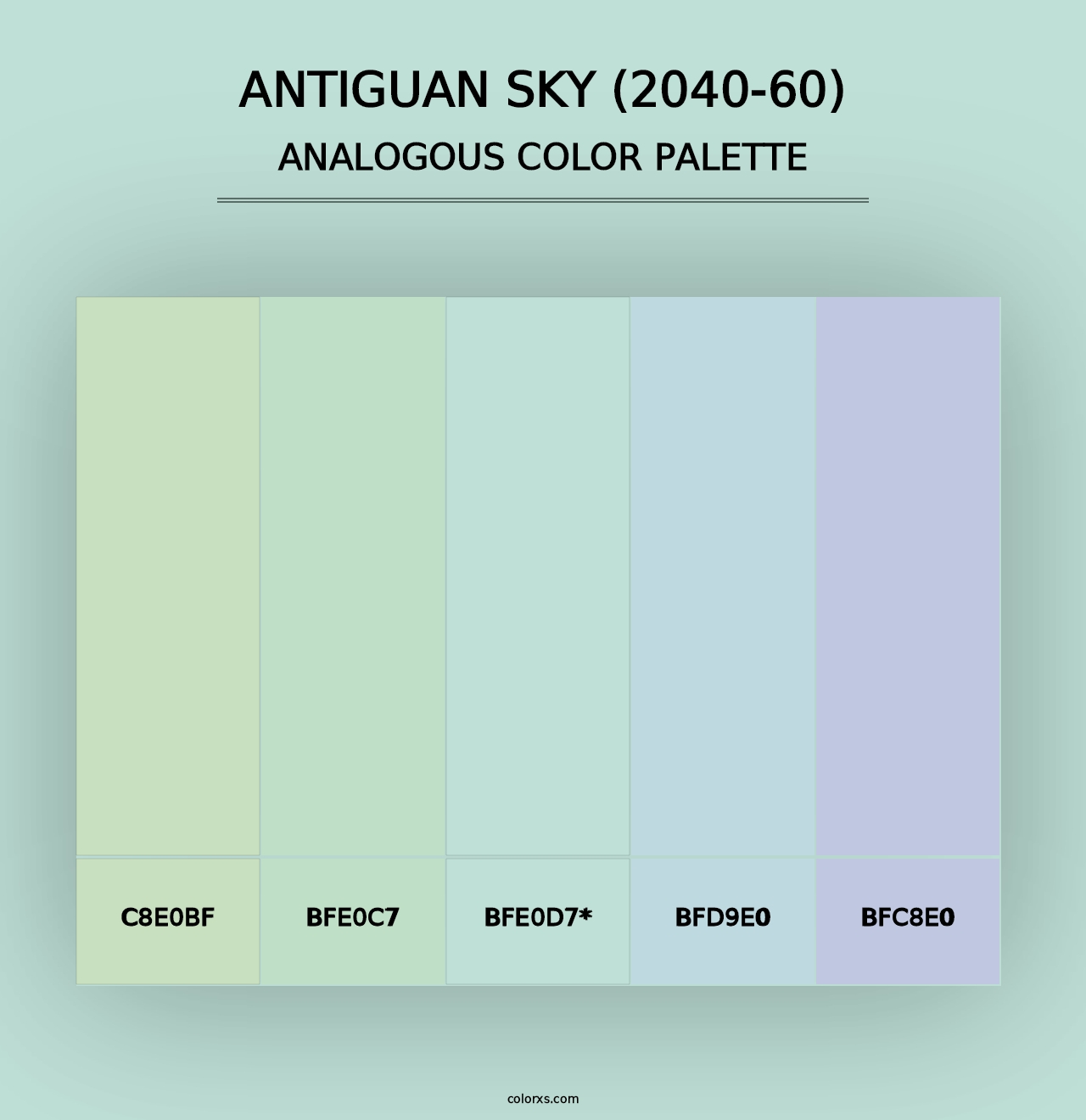 Antiguan Sky (2040-60) - Analogous Color Palette