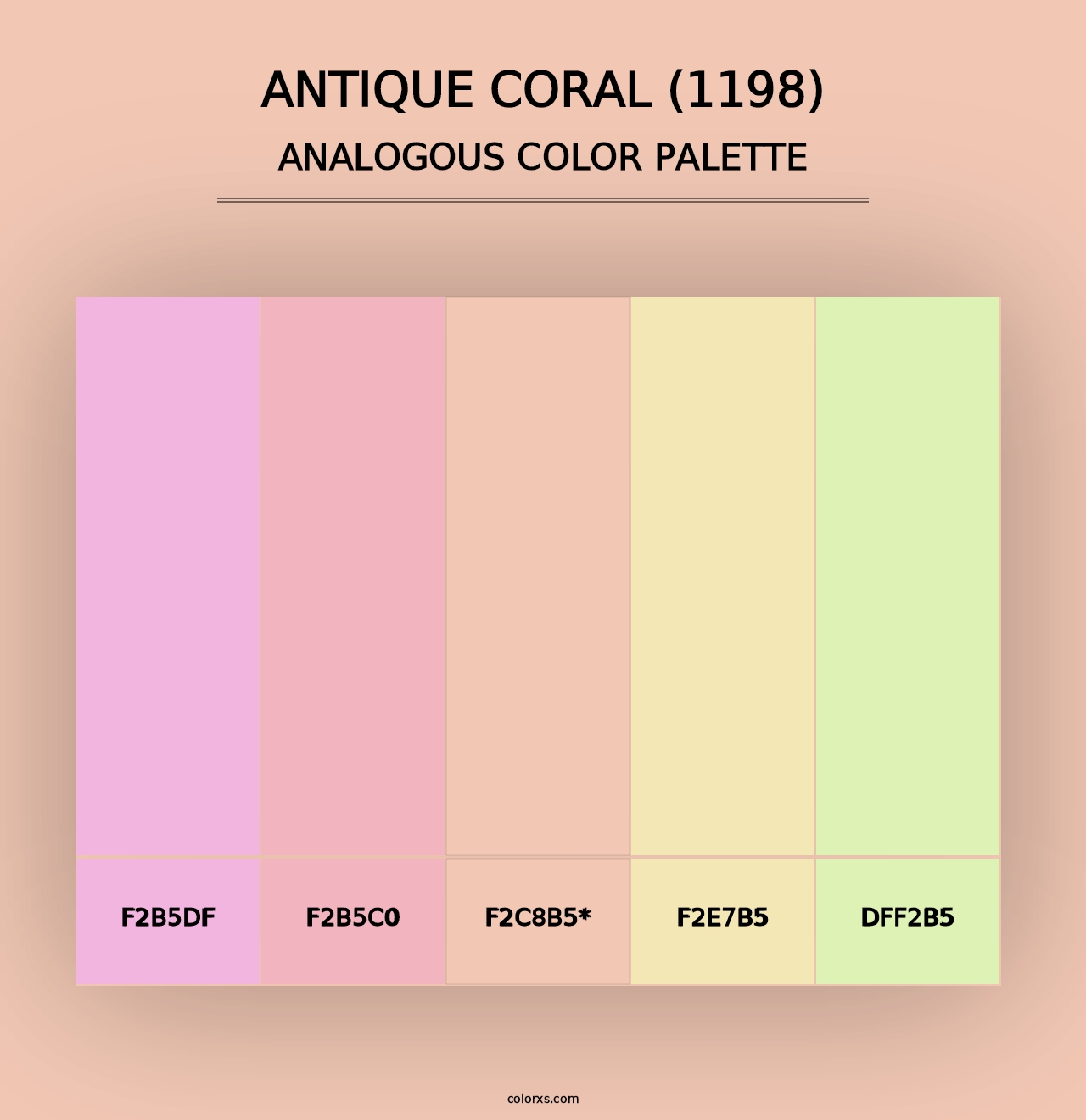 Antique Coral (1198) - Analogous Color Palette