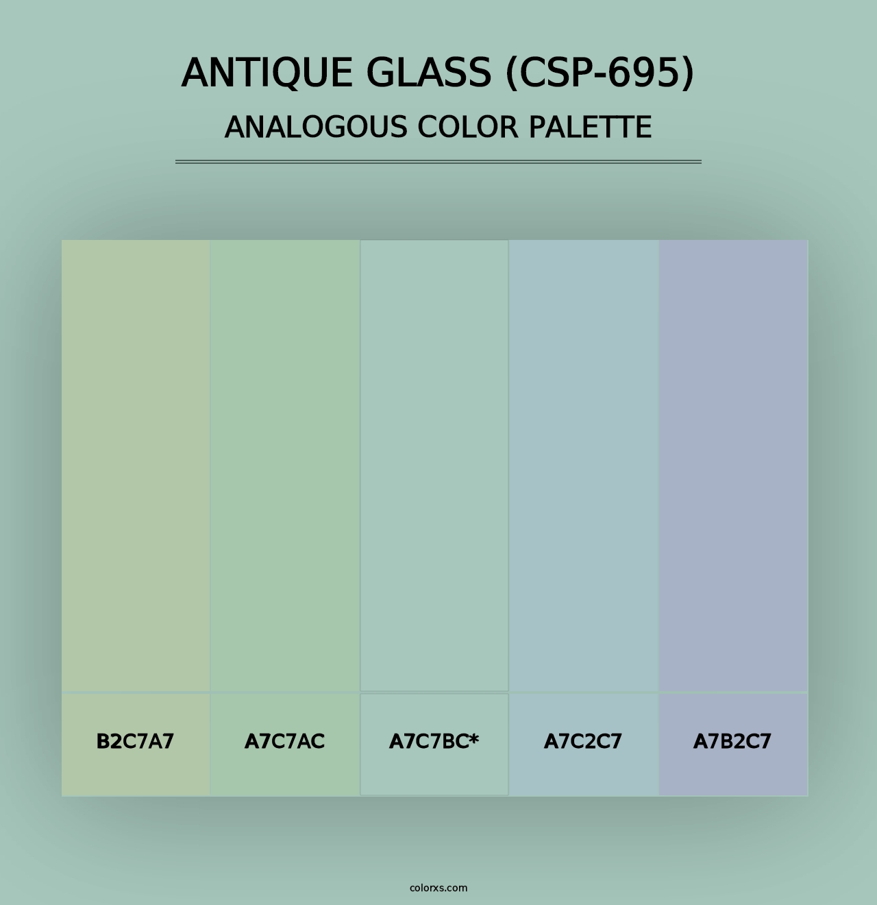 Antique Glass (CSP-695) - Analogous Color Palette