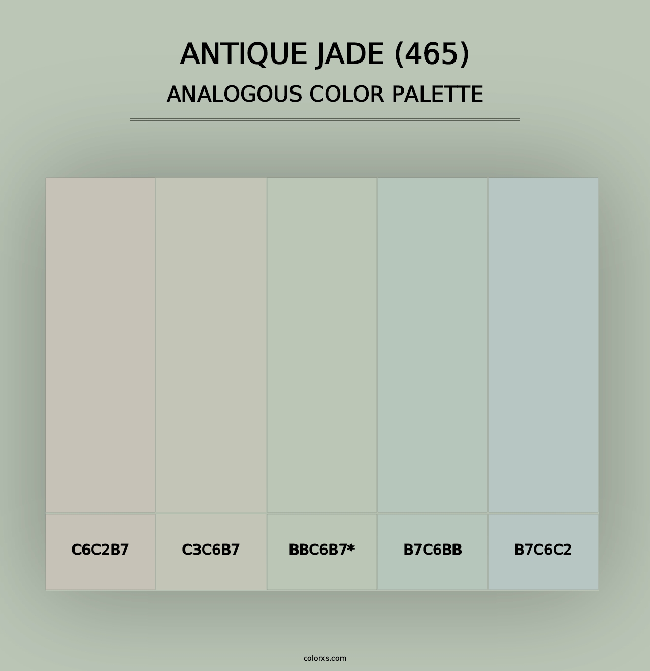 Antique Jade (465) - Analogous Color Palette