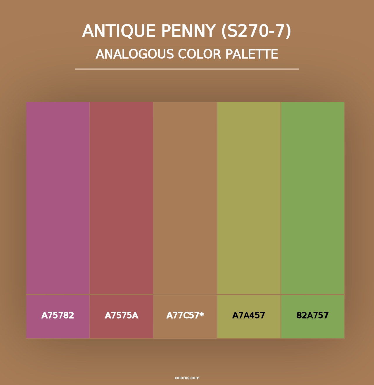 Antique Penny (S270-7) - Analogous Color Palette