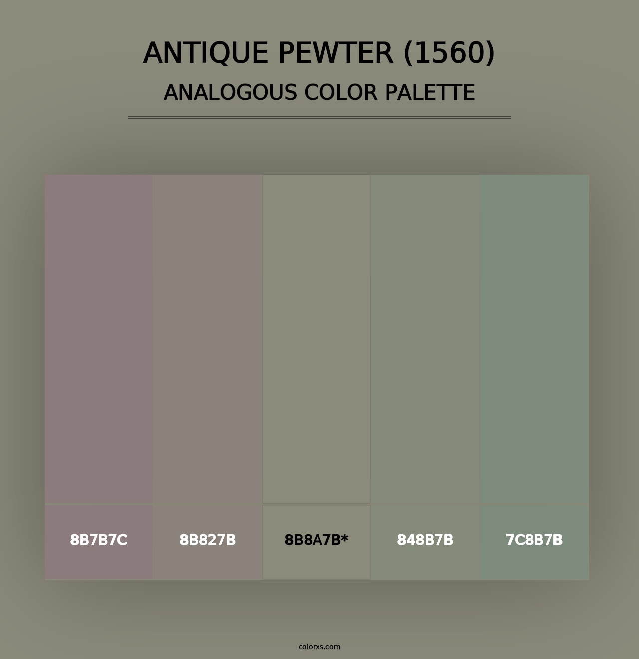 Antique Pewter (1560) - Analogous Color Palette