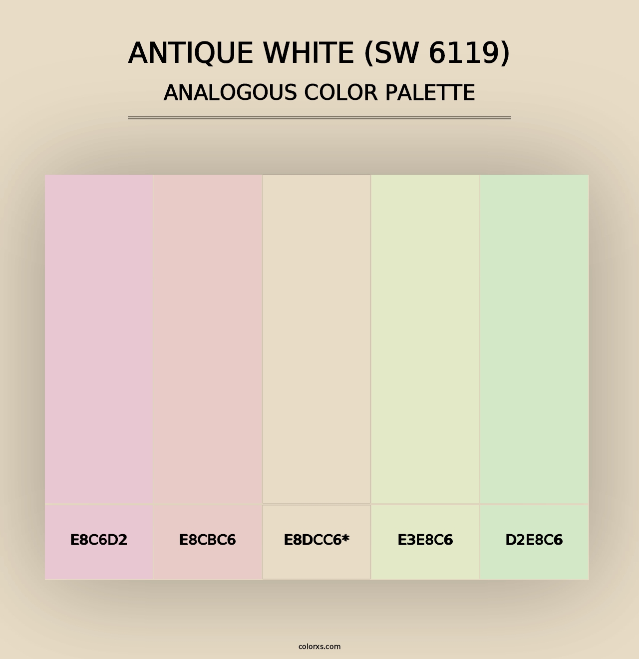 Antique White (SW 6119) - Analogous Color Palette