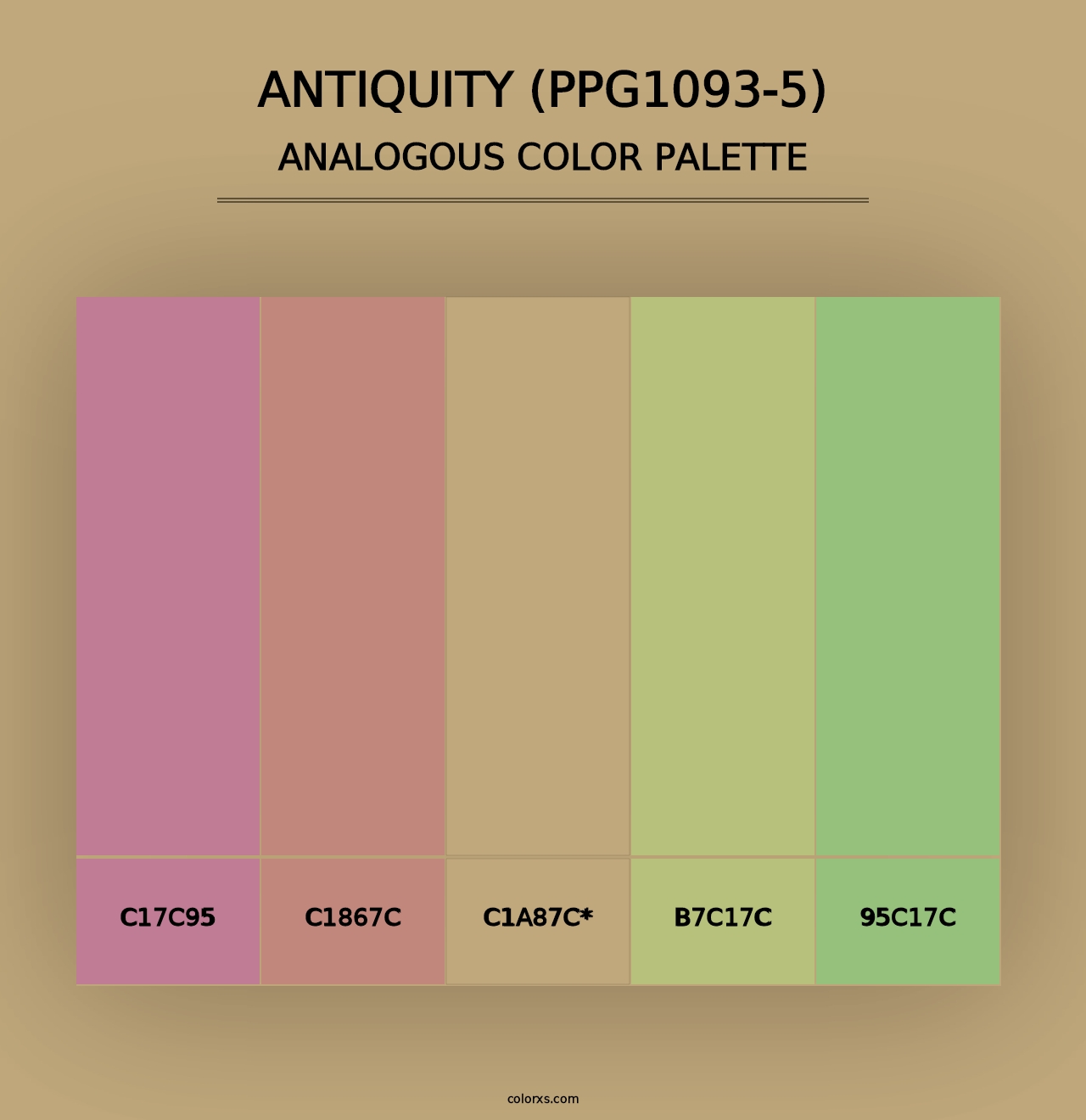 Antiquity (PPG1093-5) - Analogous Color Palette