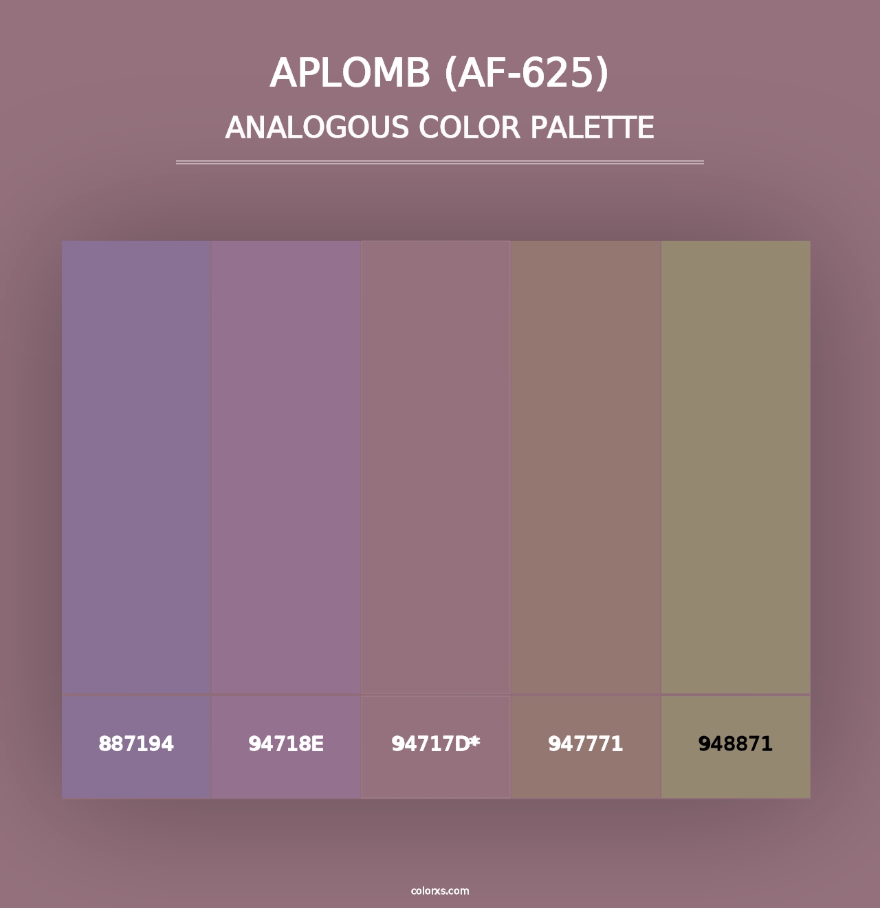 Aplomb (AF-625) - Analogous Color Palette