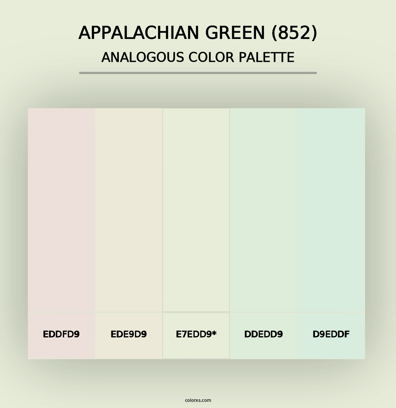 Appalachian Green (852) - Analogous Color Palette