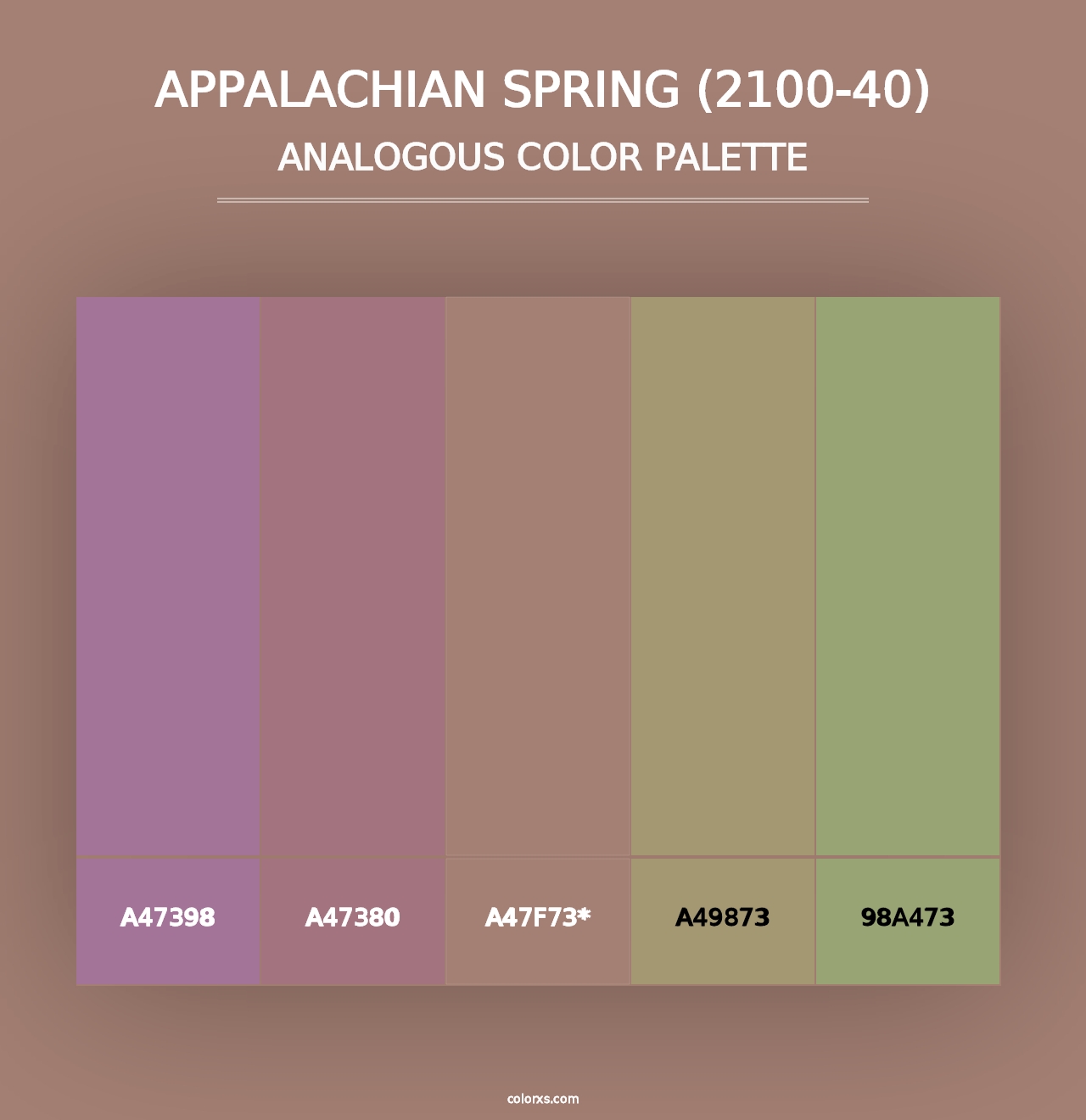 Appalachian Spring (2100-40) - Analogous Color Palette