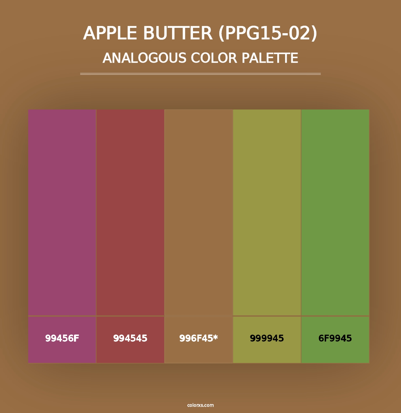 Apple Butter (PPG15-02) - Analogous Color Palette