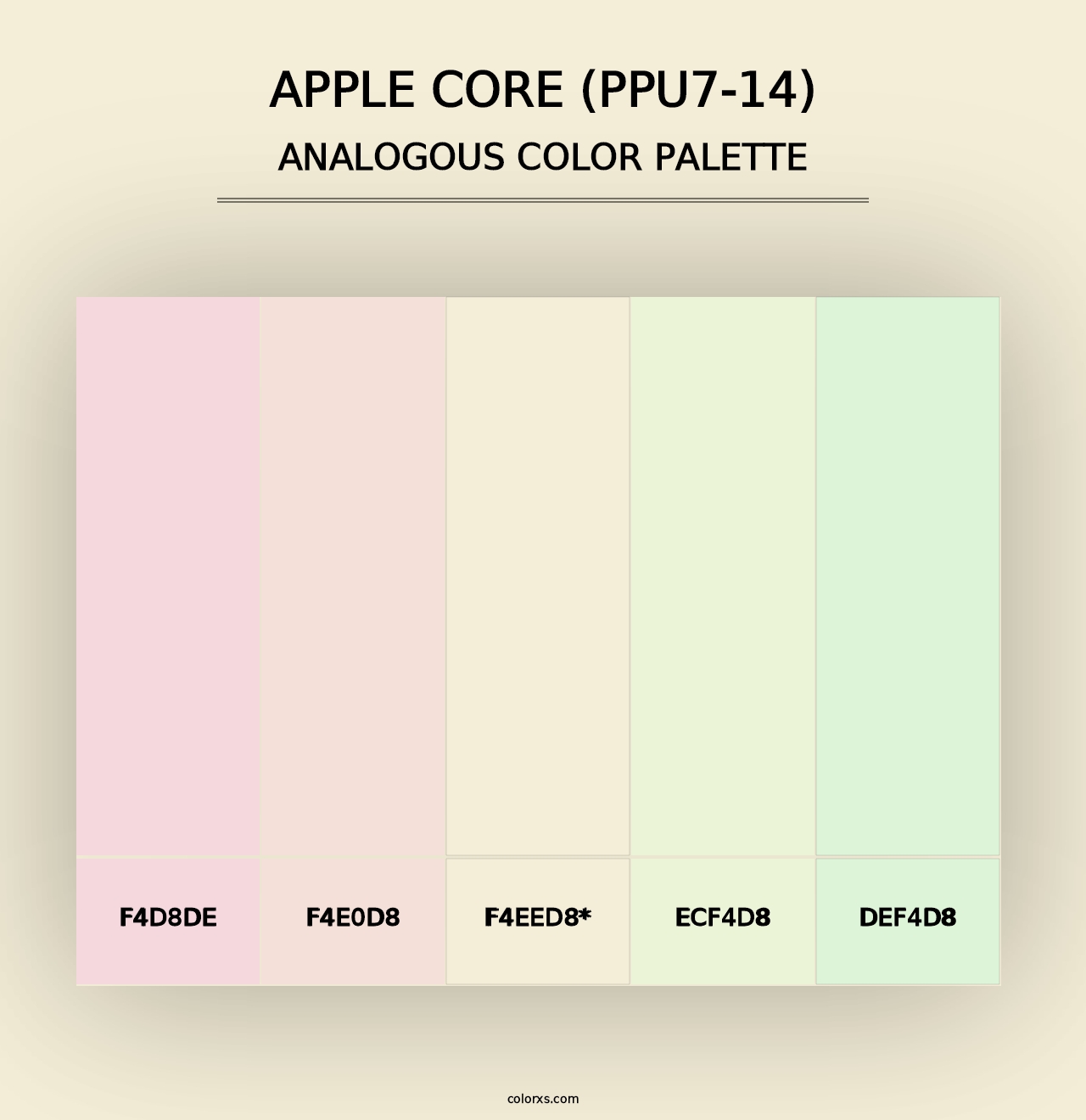 Apple Core (PPU7-14) - Analogous Color Palette