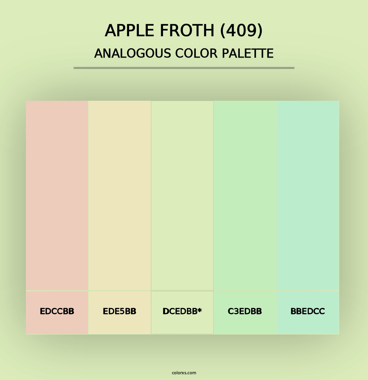 Apple Froth (409) - Analogous Color Palette