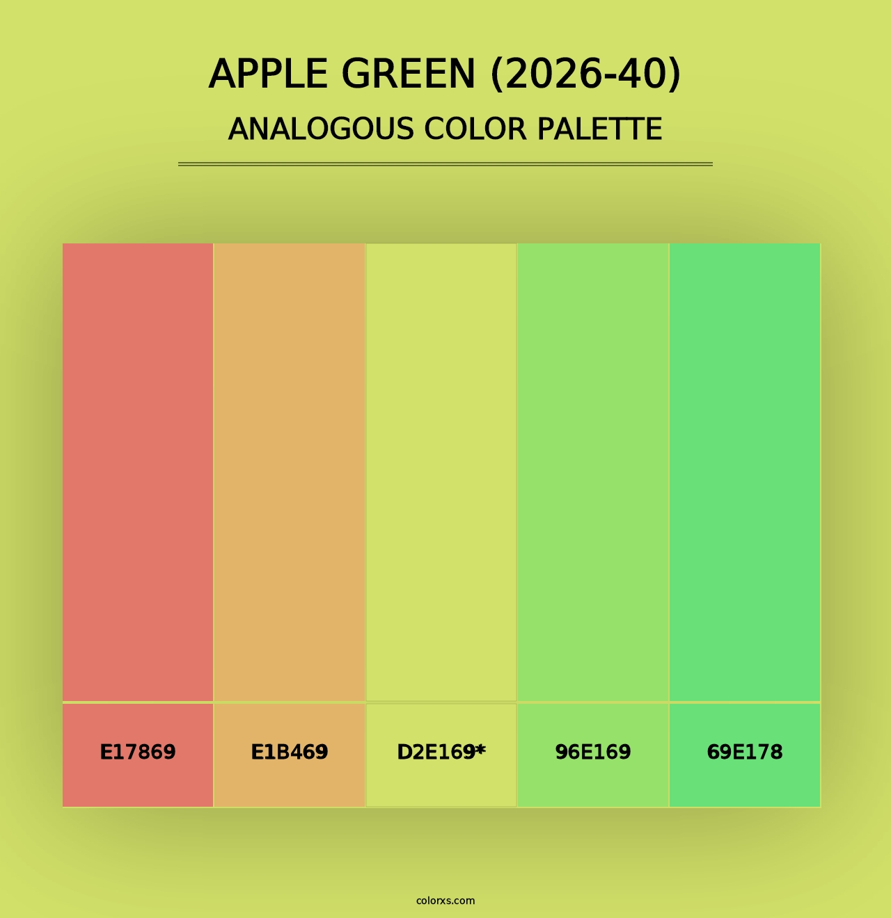 Apple Green (2026-40) - Analogous Color Palette