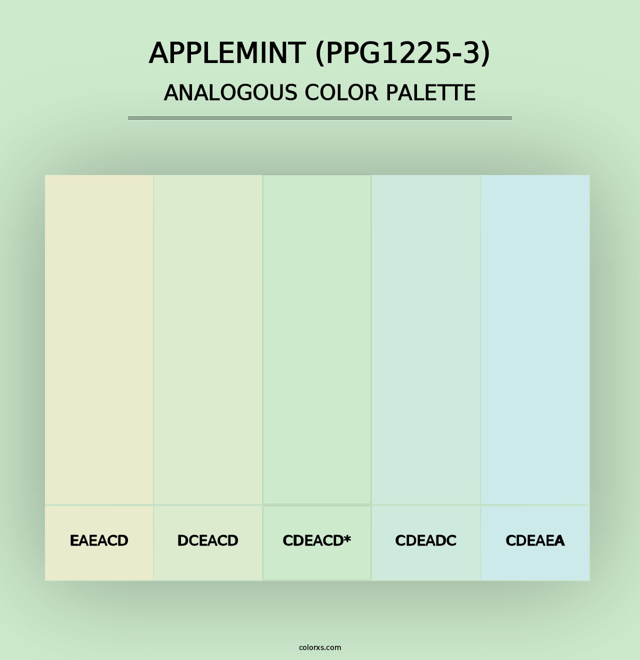 Applemint (PPG1225-3) - Analogous Color Palette