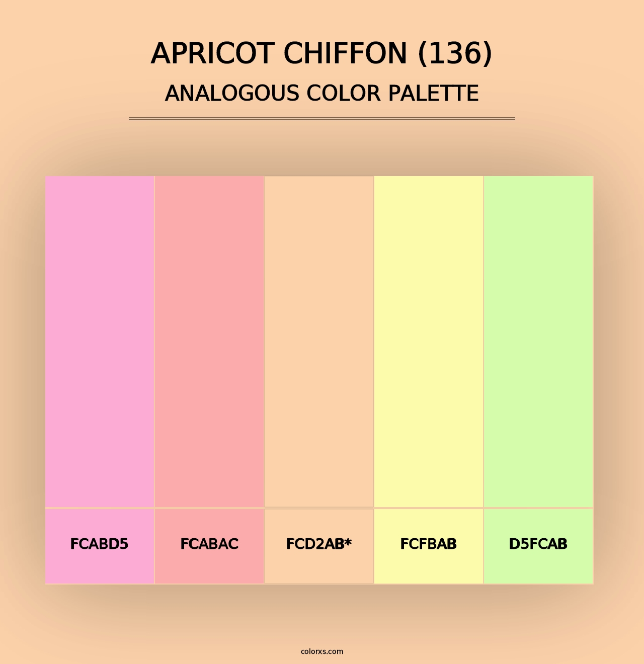 Apricot Chiffon (136) - Analogous Color Palette