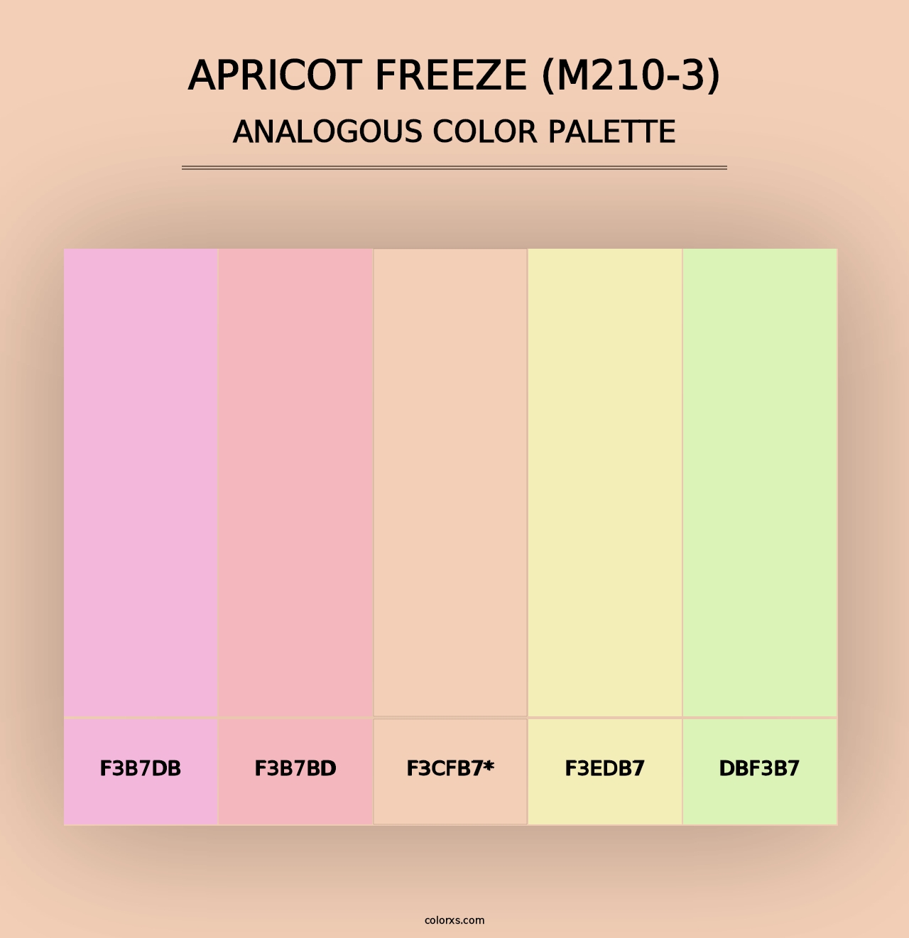 Apricot Freeze (M210-3) - Analogous Color Palette