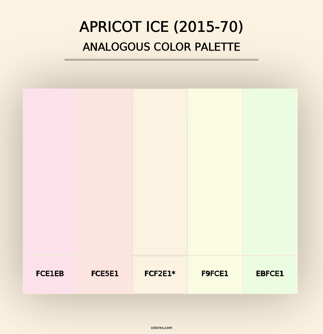 Apricot Ice (2015-70) - Analogous Color Palette