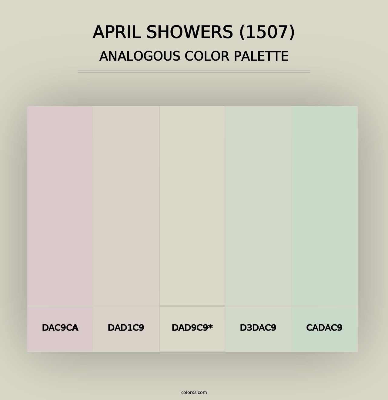 April Showers (1507) - Analogous Color Palette