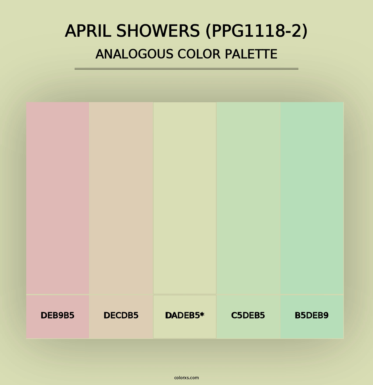 April Showers (PPG1118-2) - Analogous Color Palette