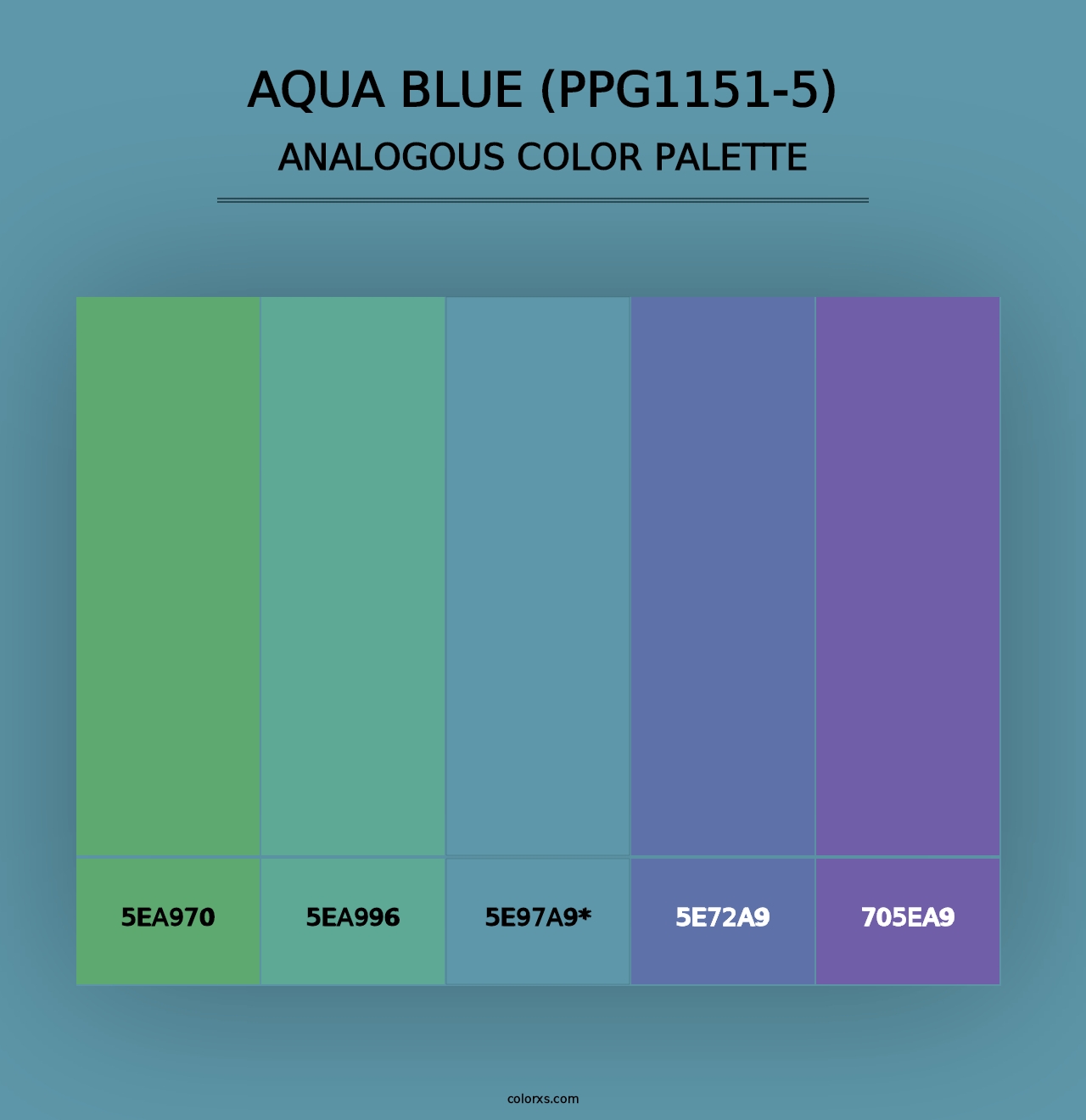 Aqua Blue (PPG1151-5) - Analogous Color Palette