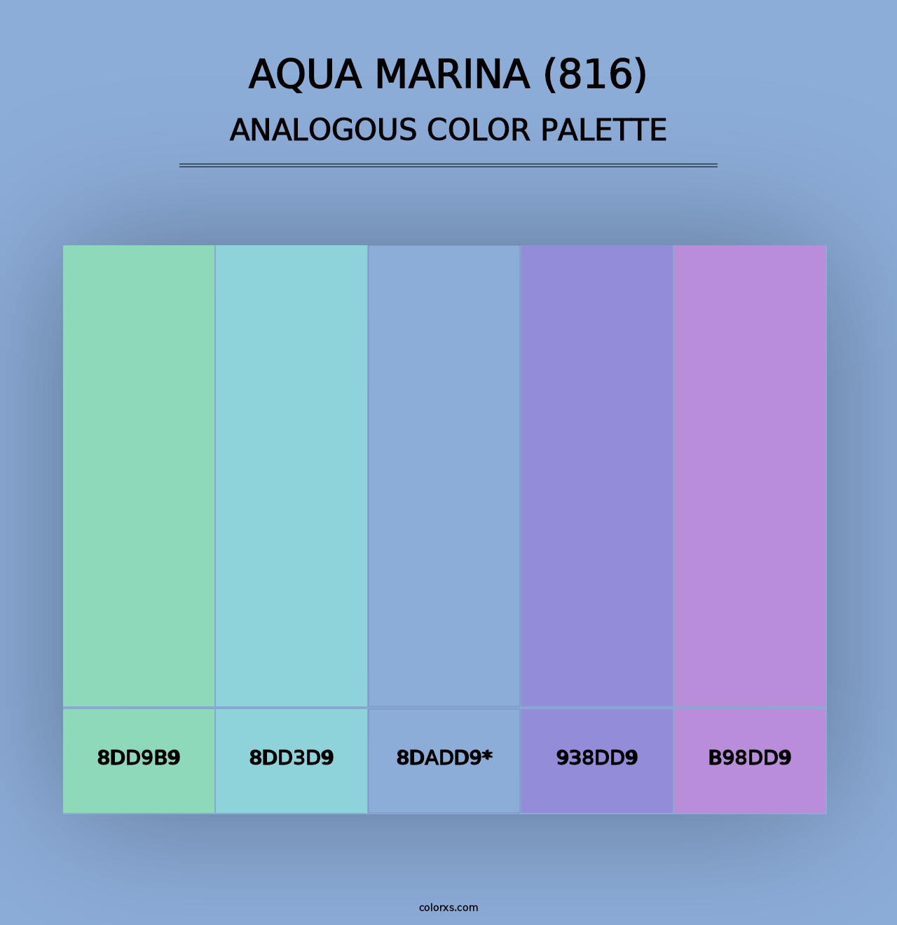 Aqua Marina (816) - Analogous Color Palette