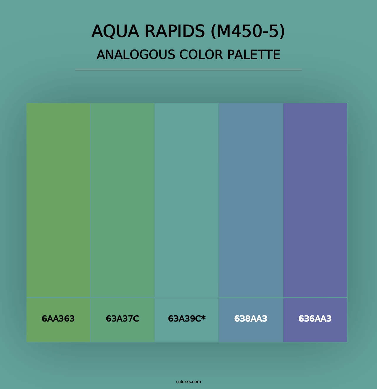 Aqua Rapids (M450-5) - Analogous Color Palette