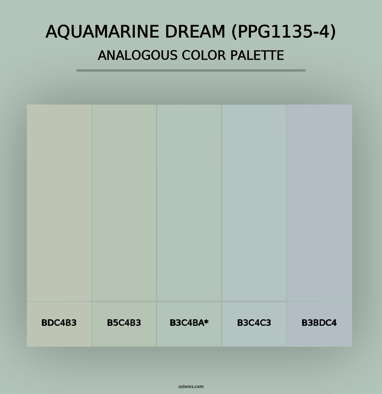 Aquamarine Dream (PPG1135-4) - Analogous Color Palette