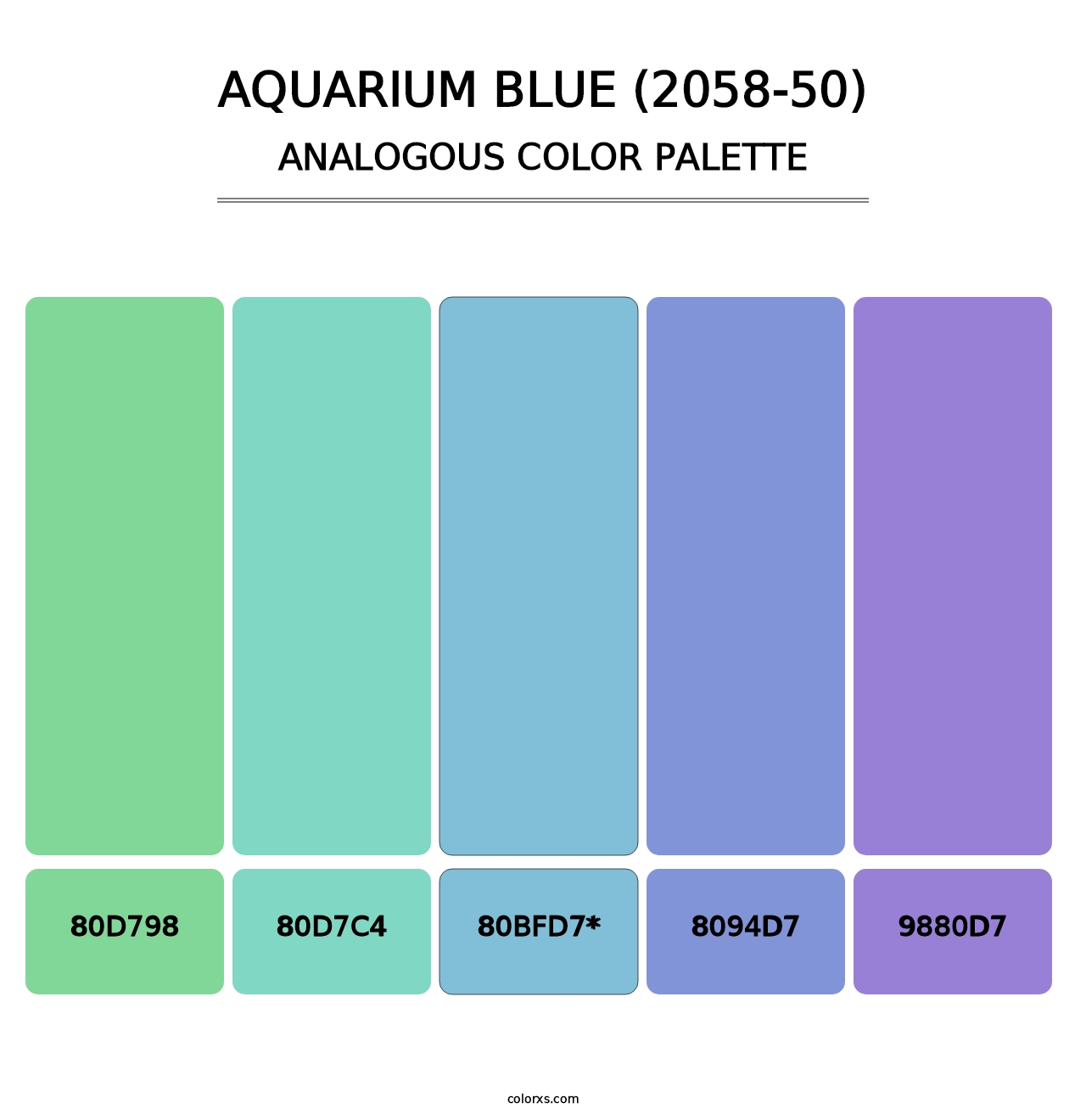 Aquarium Blue (2058-50) - Analogous Color Palette