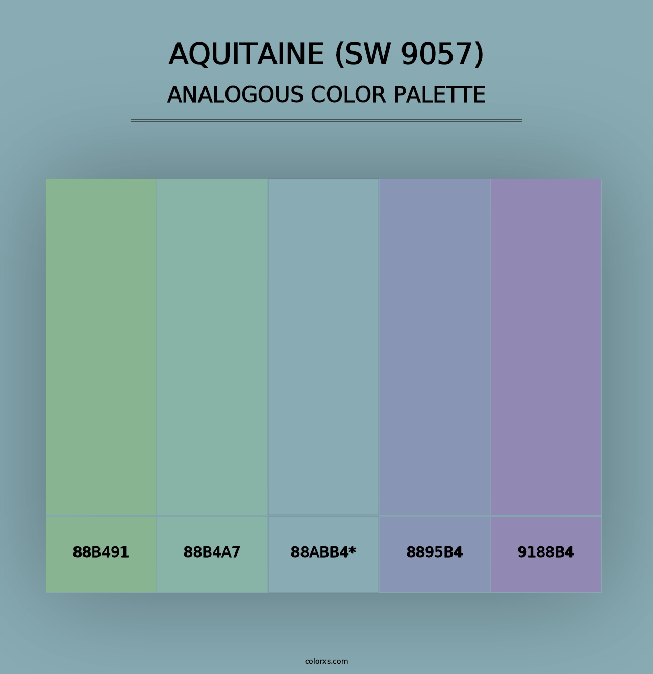 Aquitaine (SW 9057) - Analogous Color Palette