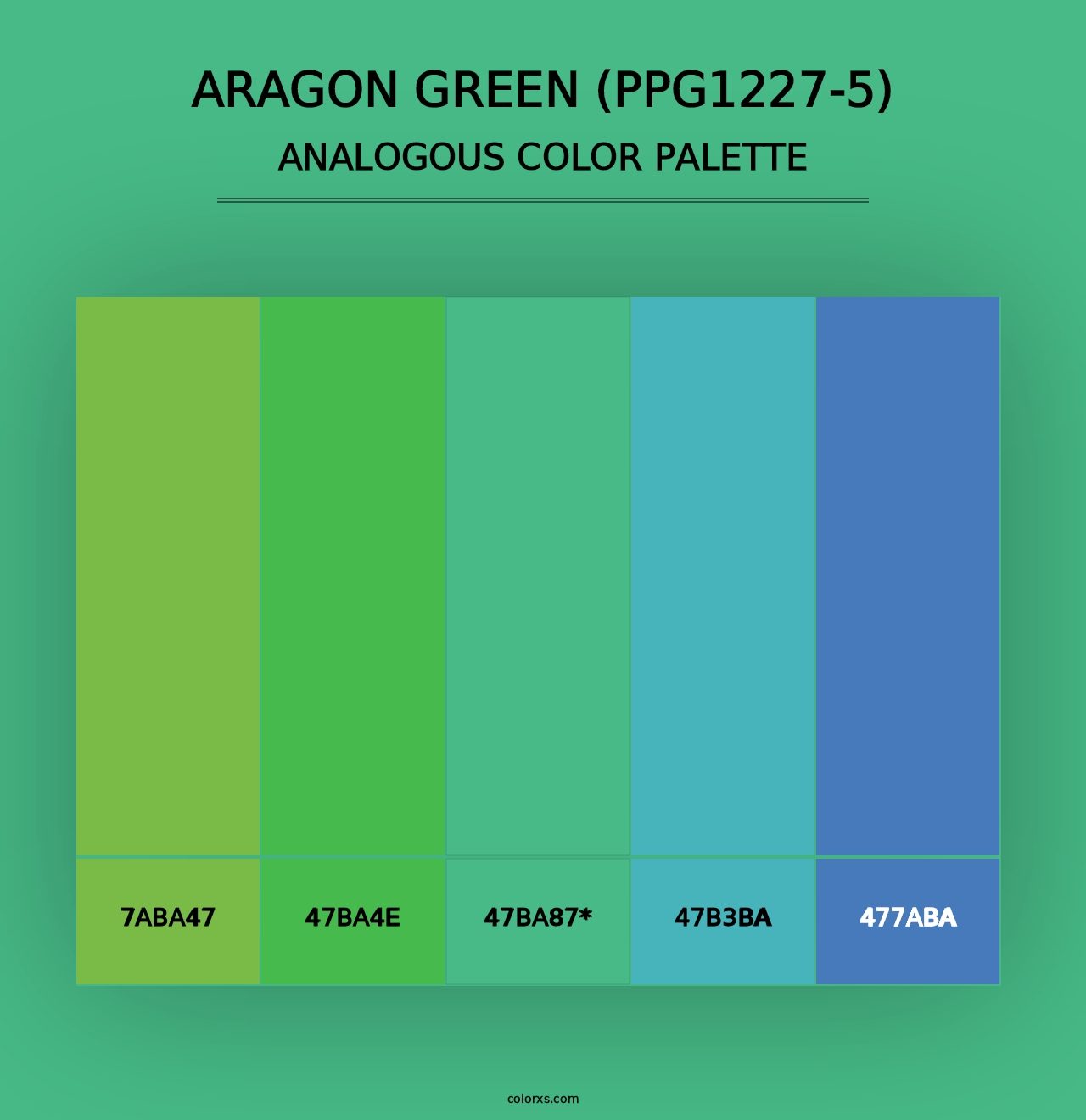 Aragon Green (PPG1227-5) - Analogous Color Palette