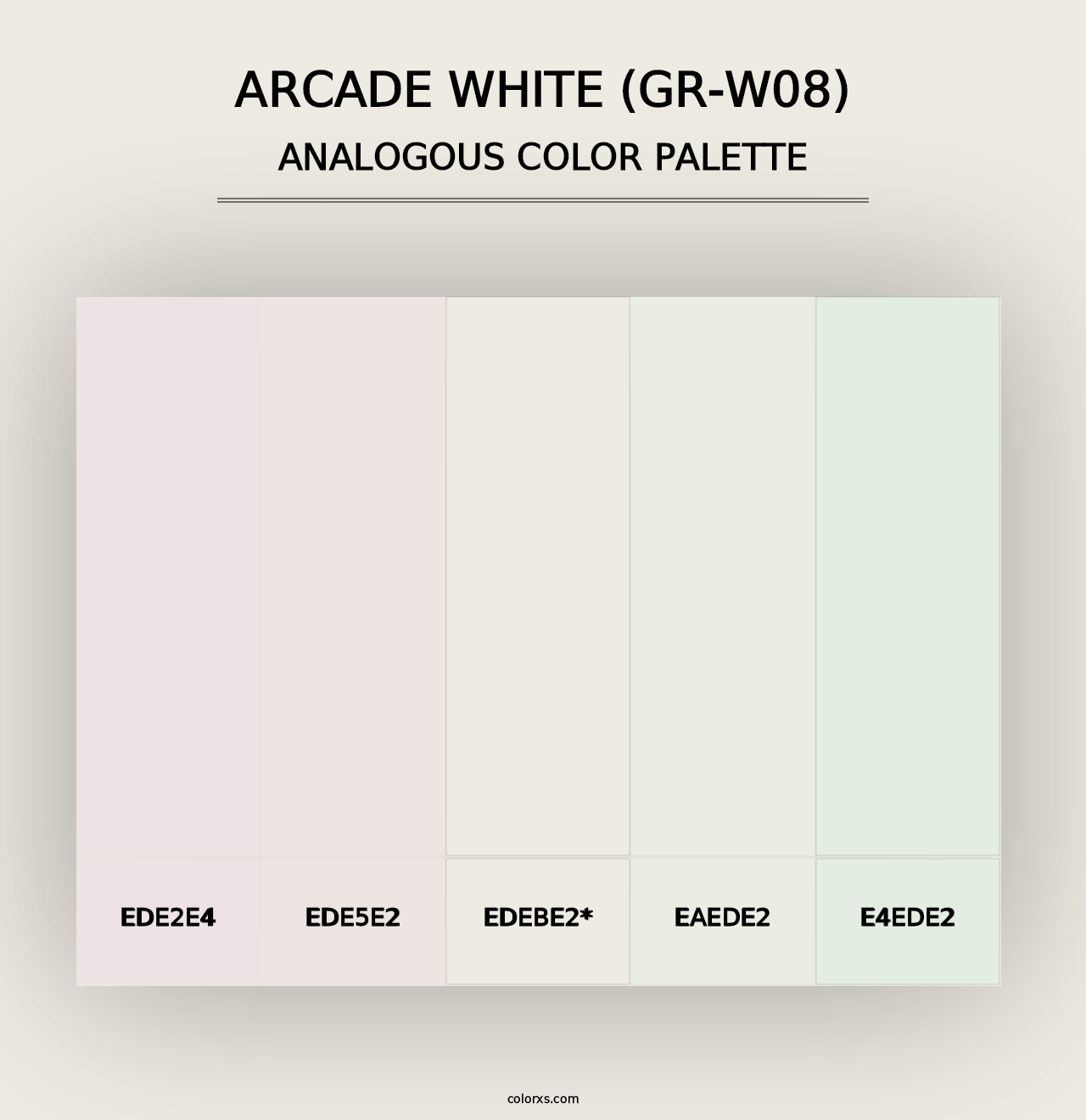 Arcade White (GR-W08) - Analogous Color Palette