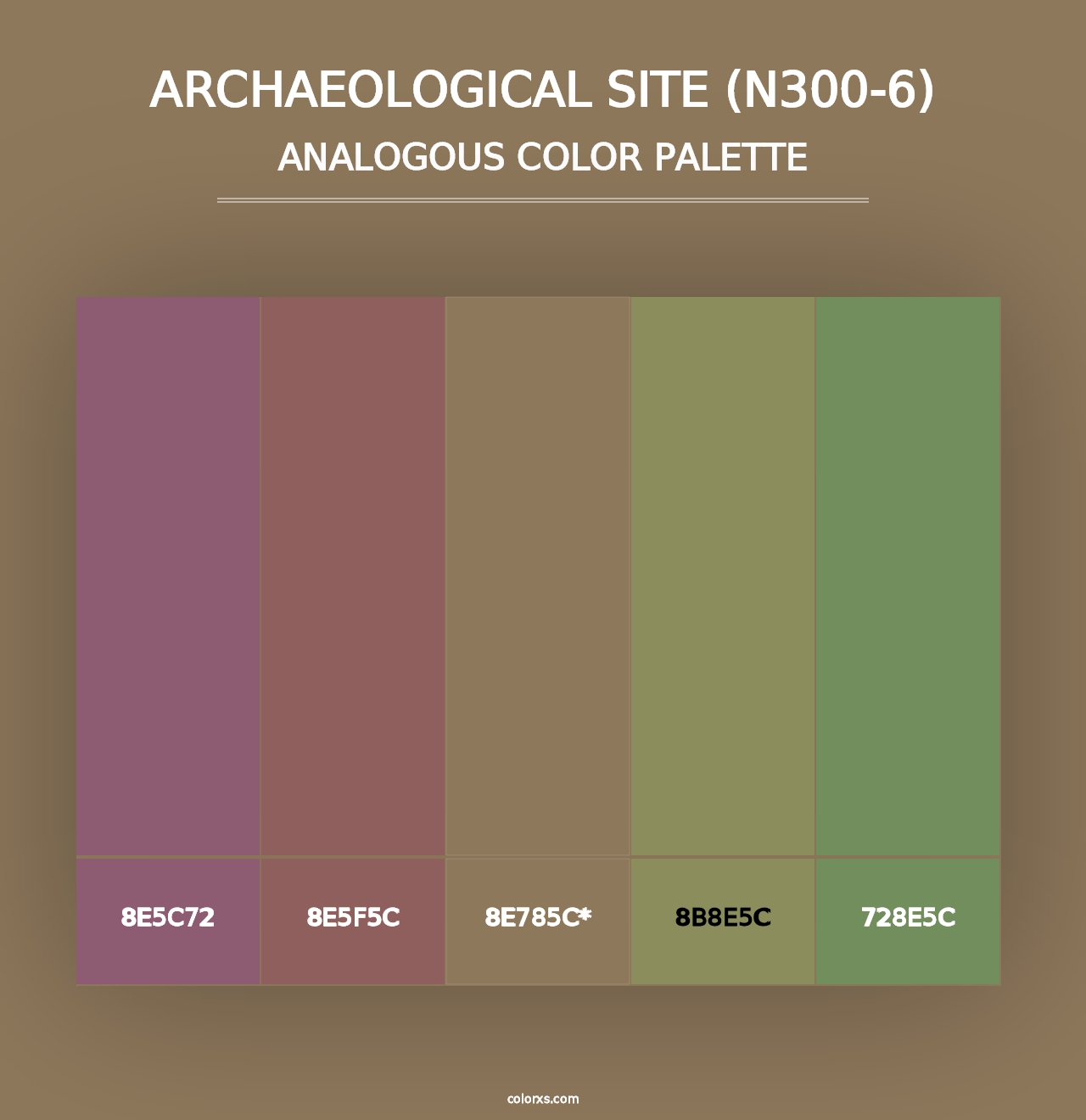 Archaeological Site (N300-6) - Analogous Color Palette