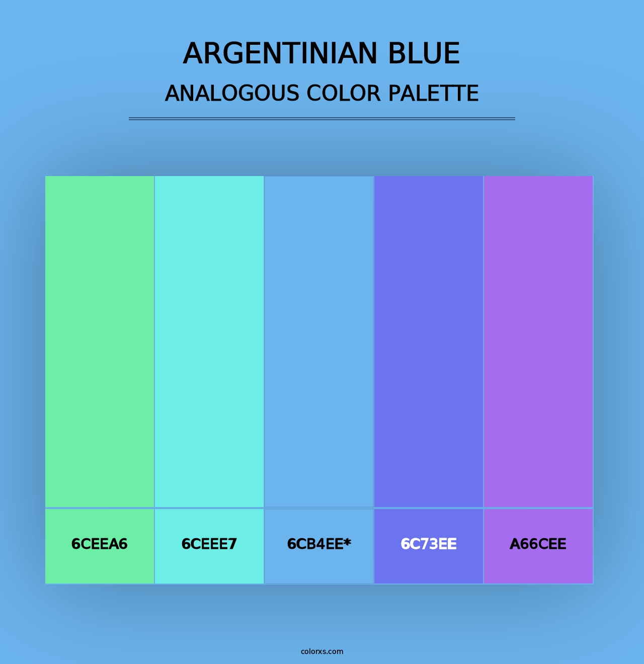 Argentinian Blue - Analogous Color Palette