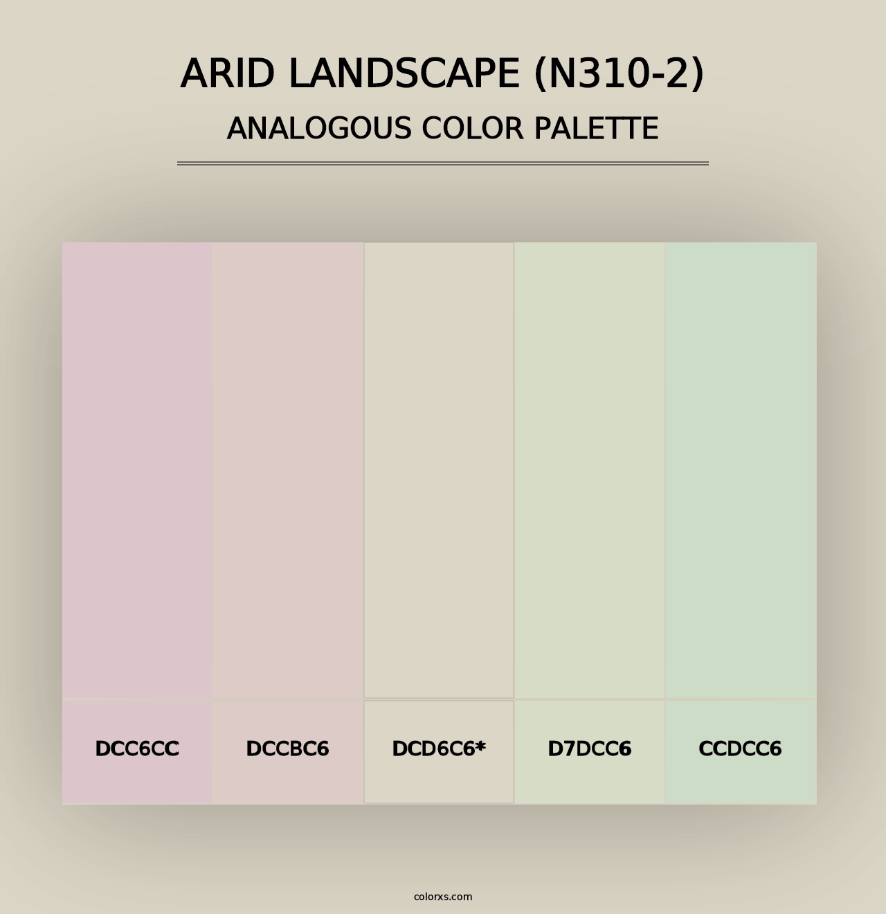 Arid Landscape (N310-2) - Analogous Color Palette