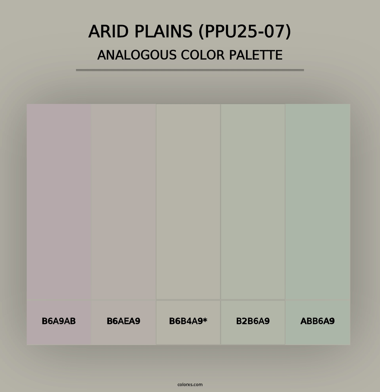 Arid Plains (PPU25-07) - Analogous Color Palette