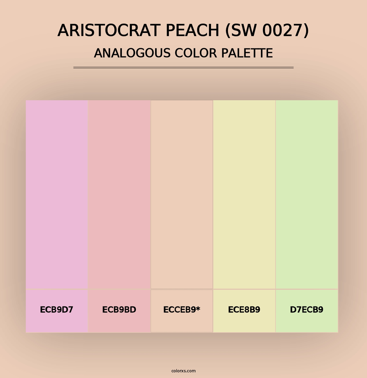 Aristocrat Peach (SW 0027) - Analogous Color Palette