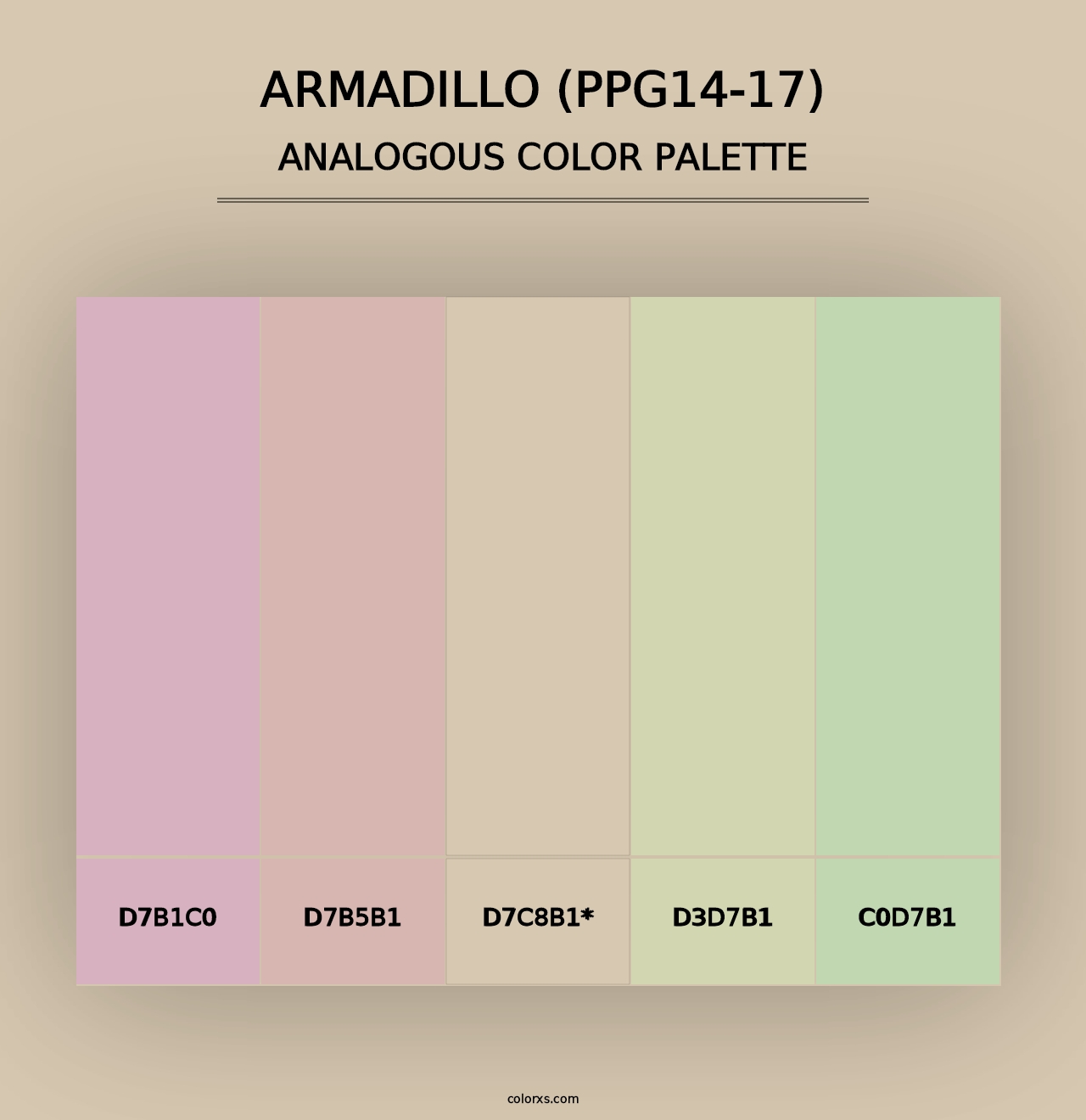 Armadillo (PPG14-17) - Analogous Color Palette