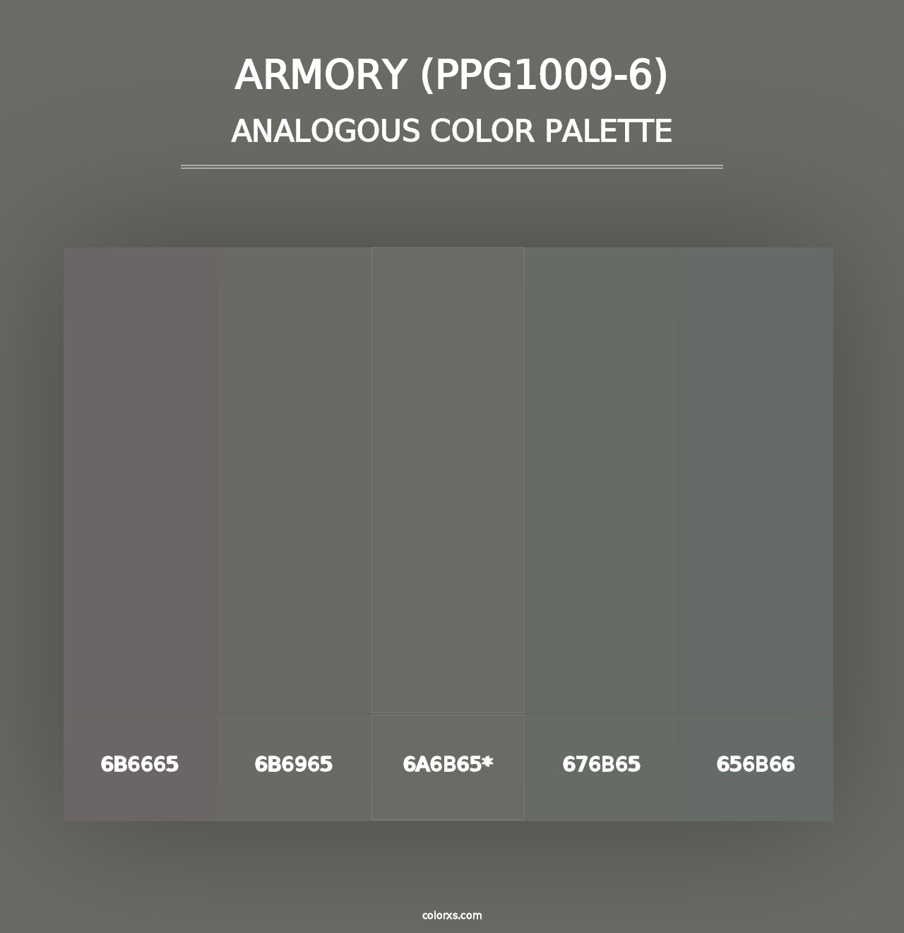 Armory (PPG1009-6) - Analogous Color Palette