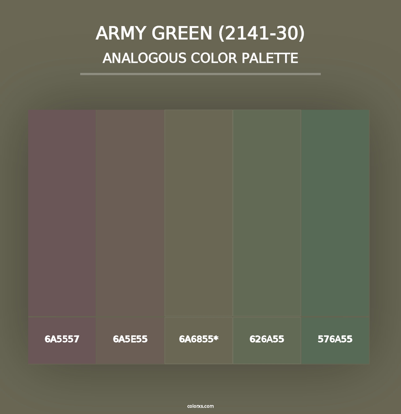 Army Green (2141-30) - Analogous Color Palette