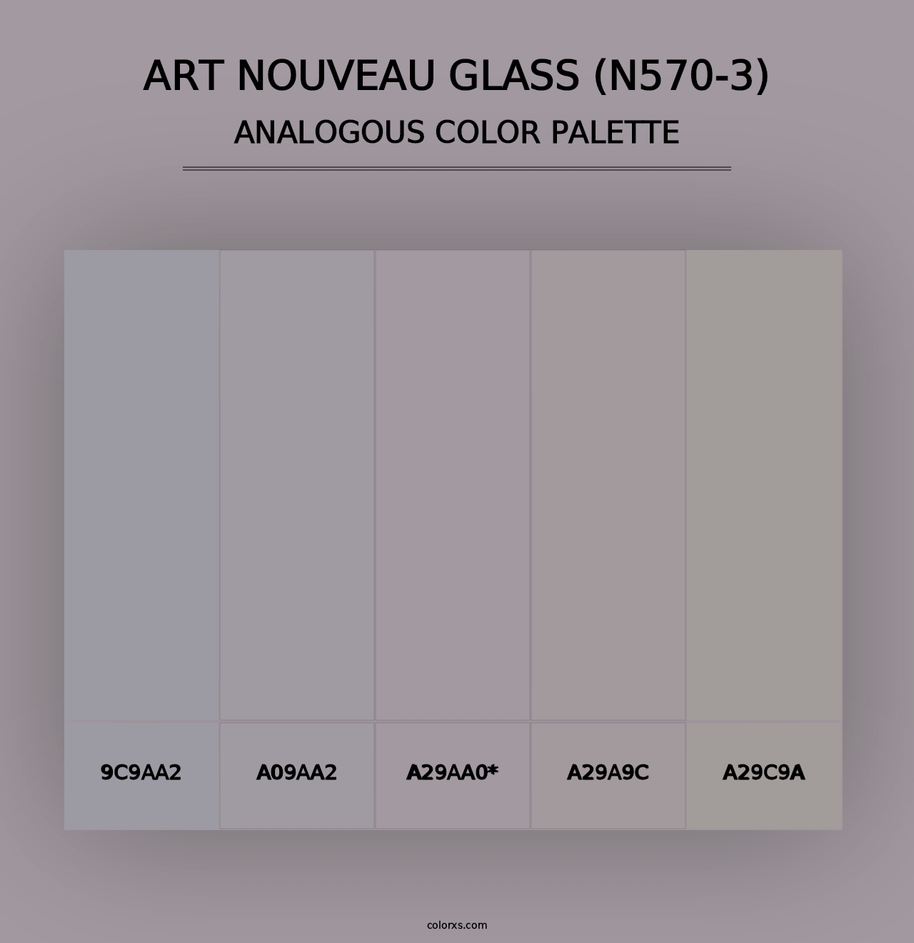 Art Nouveau Glass (N570-3) - Analogous Color Palette