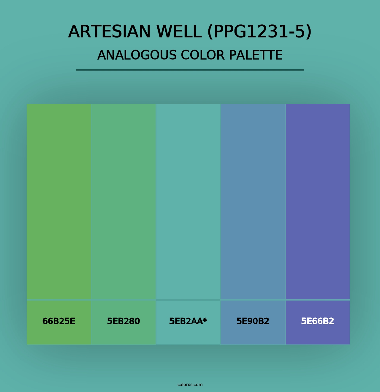 Artesian Well (PPG1231-5) - Analogous Color Palette