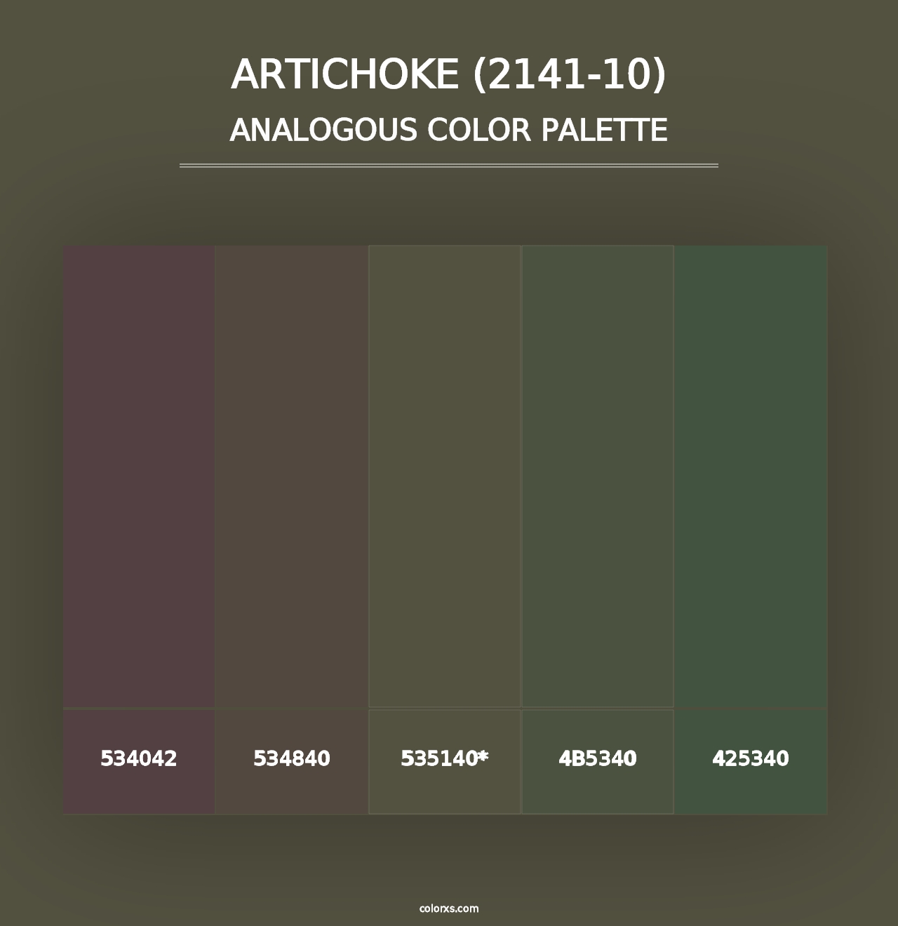 Artichoke (2141-10) - Analogous Color Palette