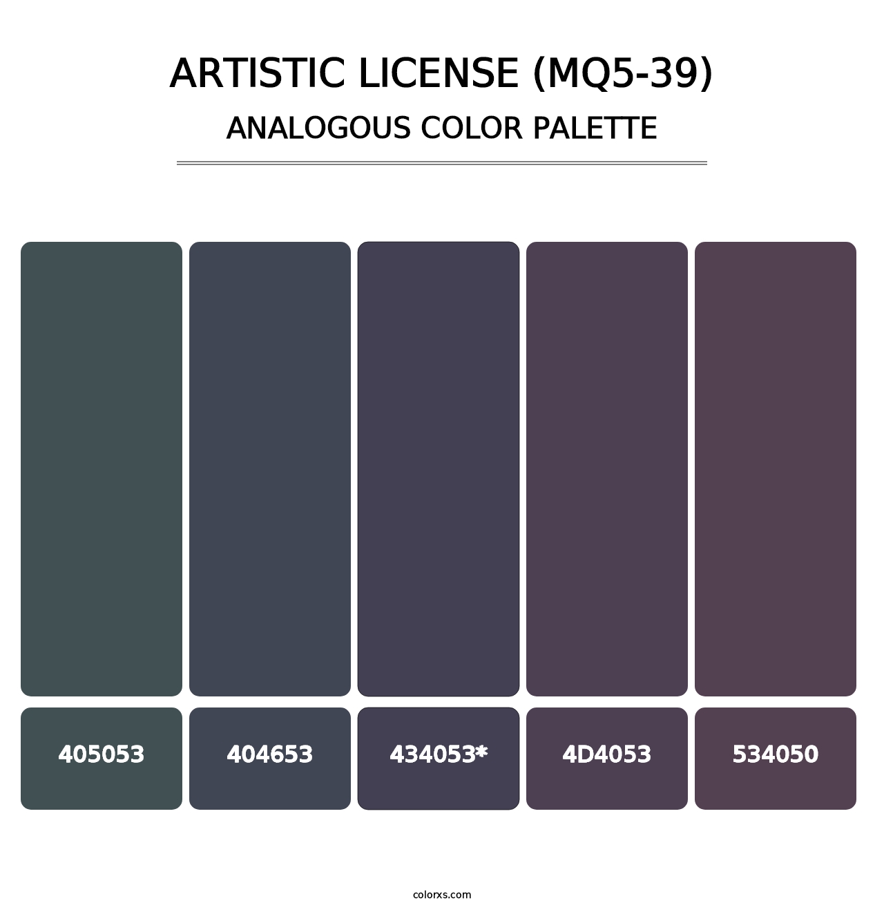 Artistic License (MQ5-39) - Analogous Color Palette