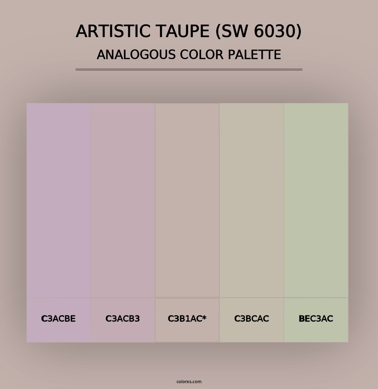 Artistic Taupe (SW 6030) - Analogous Color Palette